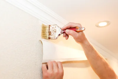 Pose de papier peint à Veyre-Monton — revêtements muraux et toiles de verre